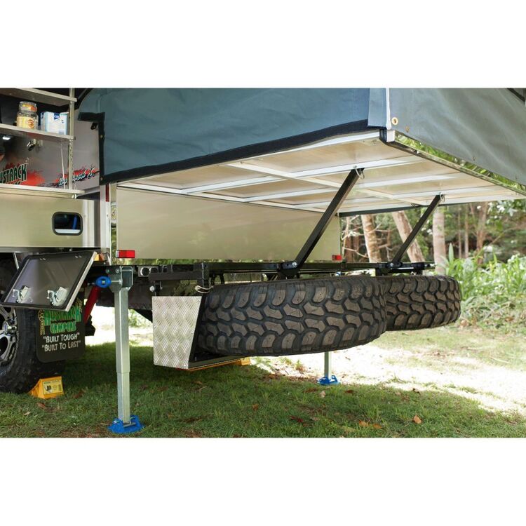 Austrack Savannah X Forward Fold Rear Slide Camper Trailer Grey