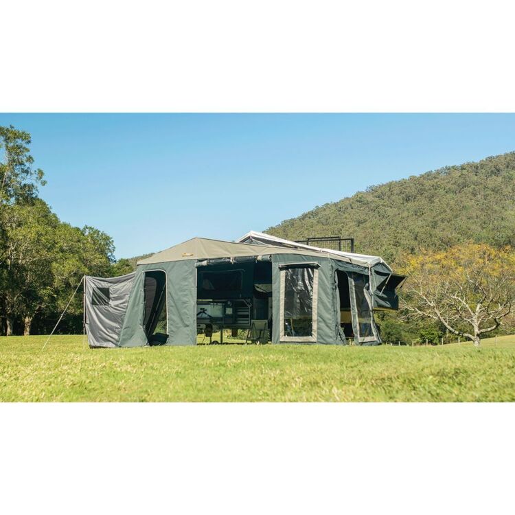 Austrack Savannah X Forward Fold Rear Slide Camper Trailer Grey