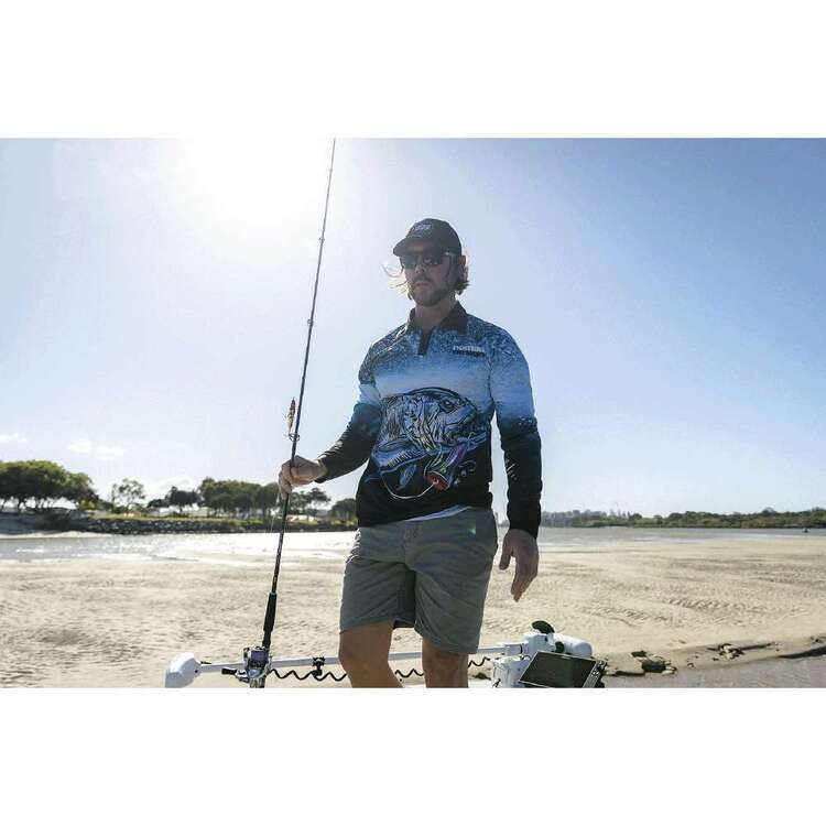 Nomad Design GT Hookup Underwater Collared Fishing Shirt Blue