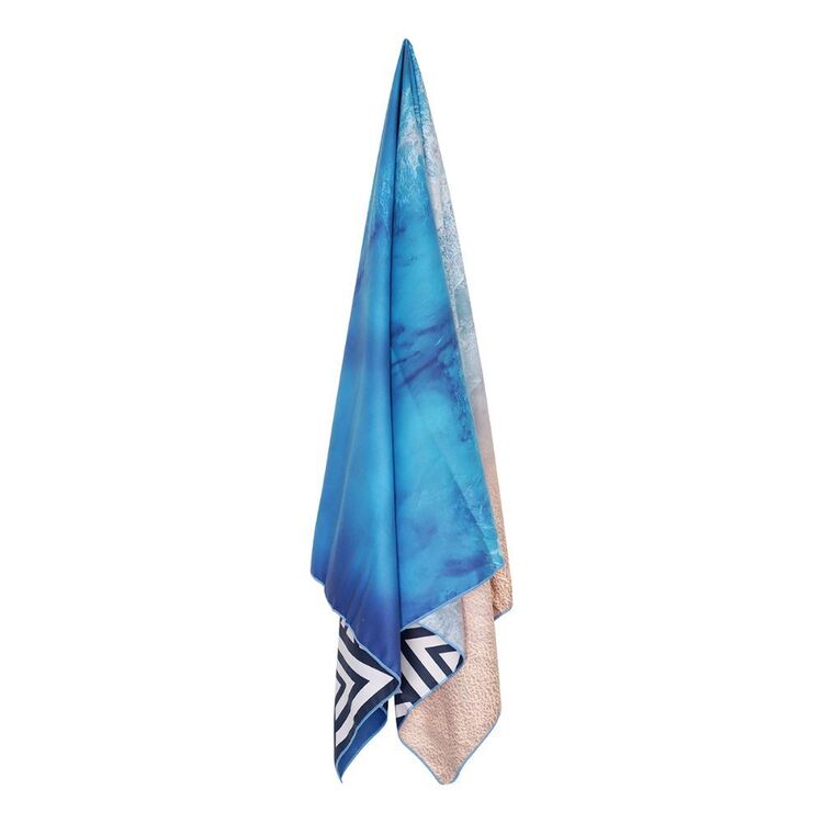 We Love Summer Sand Free Beach Towel Blue Ocean