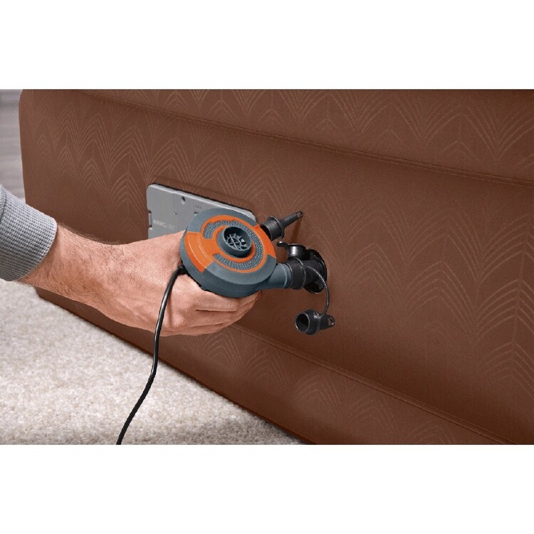 Bestway Alwayzair Fortech Double High Queen Airbed with Pump Cream Brown
