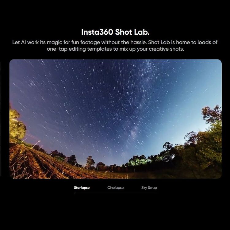 Insta360 ONE RS 1-Inch 360 Action Cam Black