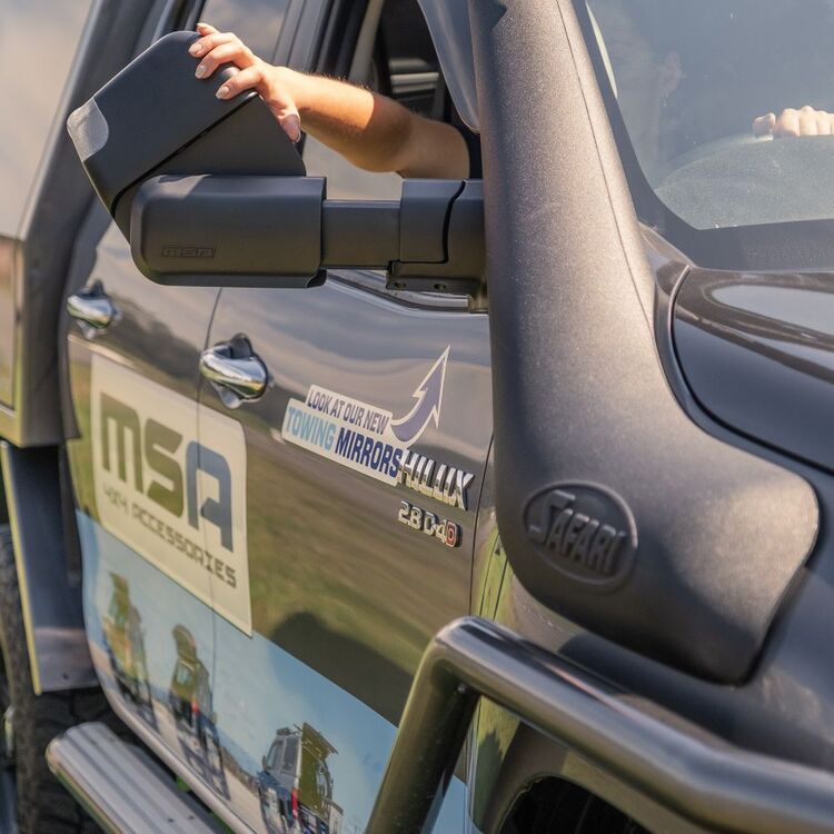 MSA 4X4 Towing Mirror Toyota Hilux 2015 - Current Black