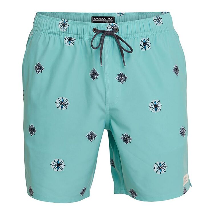 O'Neill Men's Hermosa Elastic Waist 17" Board Shorts Aqua Wash