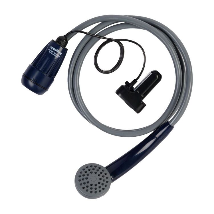 Spinifex Portable Lithium Rechargeable Camp Shower Blue