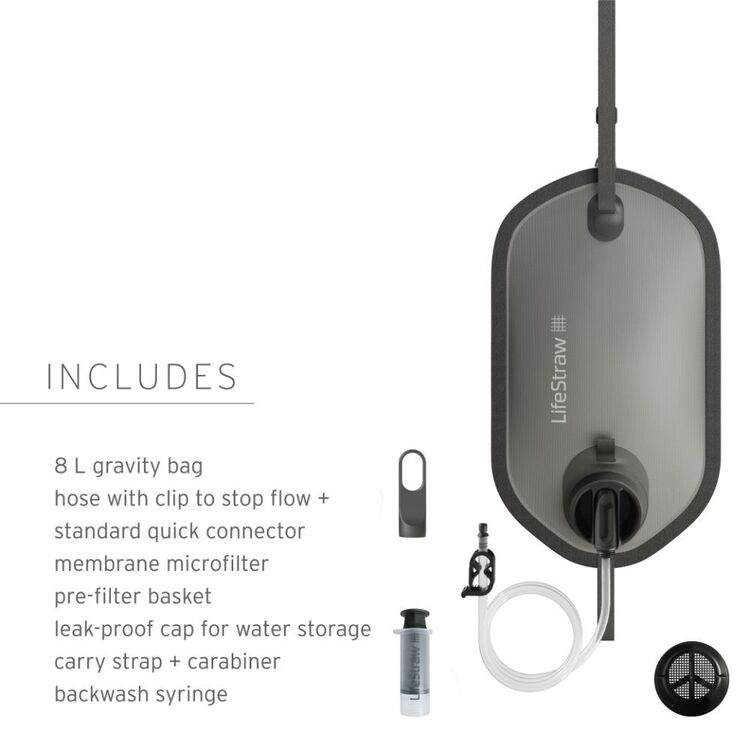 LifeStraw Peak Gravity System 8L Dark Grey 8 L