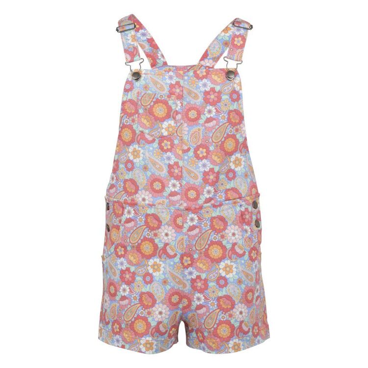 Trip In A Van Kids Printed Dungaree Paisley Floral Aop
