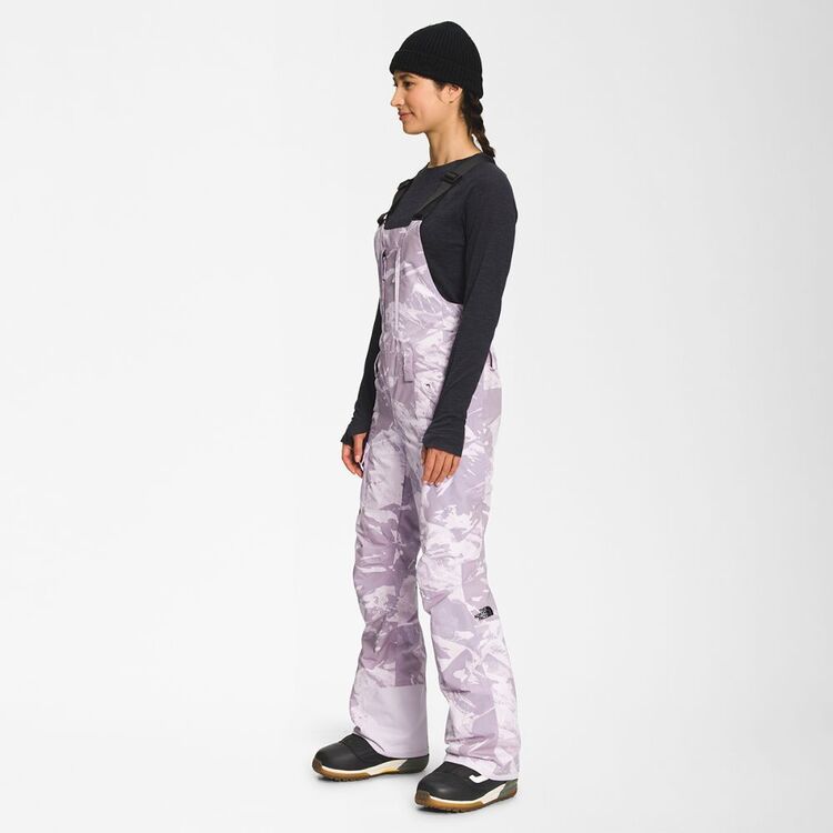 The North Face Women's Freedom Bib Lav Fog Tonal Mountainscape Print