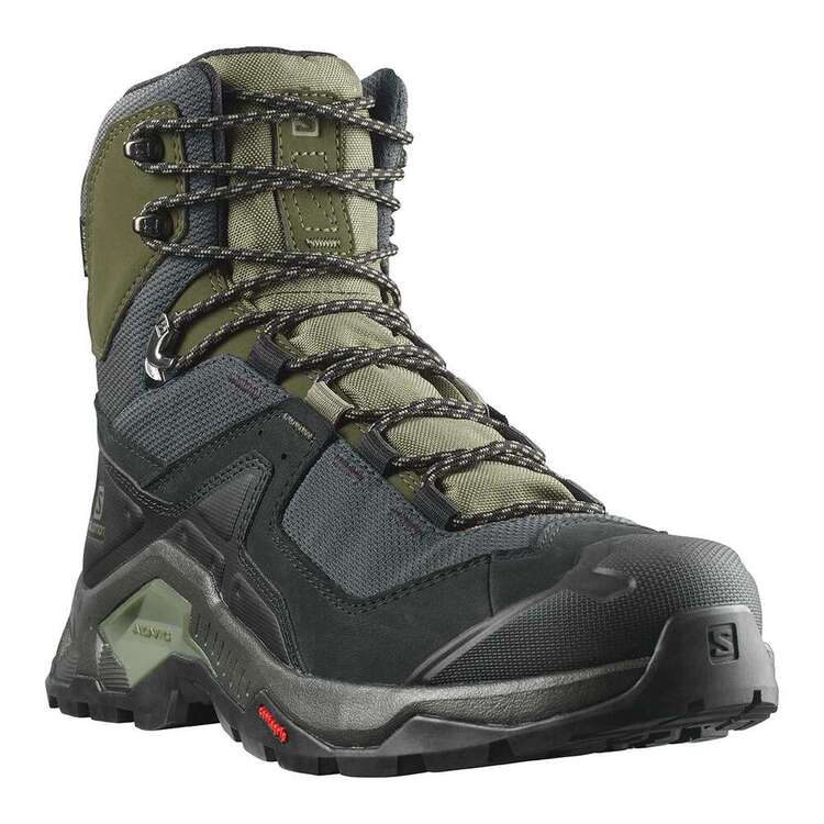 Salomon Men's Quest Element Gore-Tex Mid Hiking Boots Black, Lichen Green & Olive