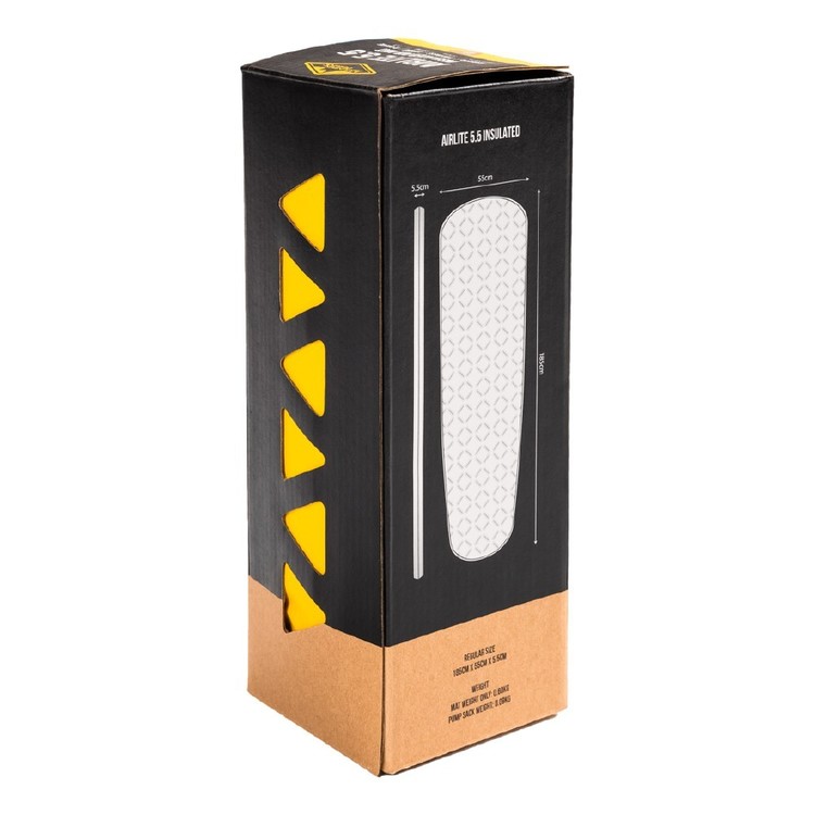 Mountain Designs Airlite 5.5 Insulated Mat Standard Yellow Yellow