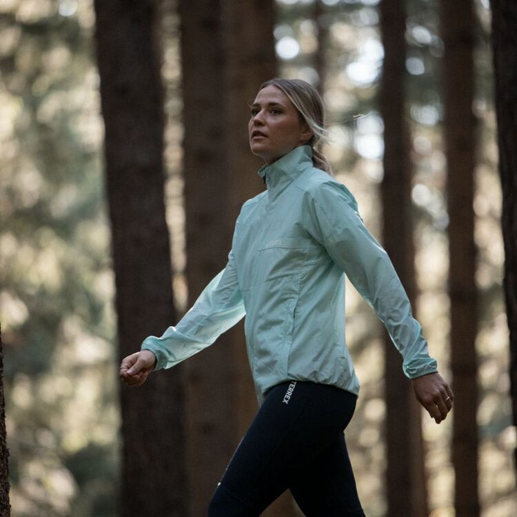 adidas Women's Terrex Multi Wind Jacket Semi Flash Aqua