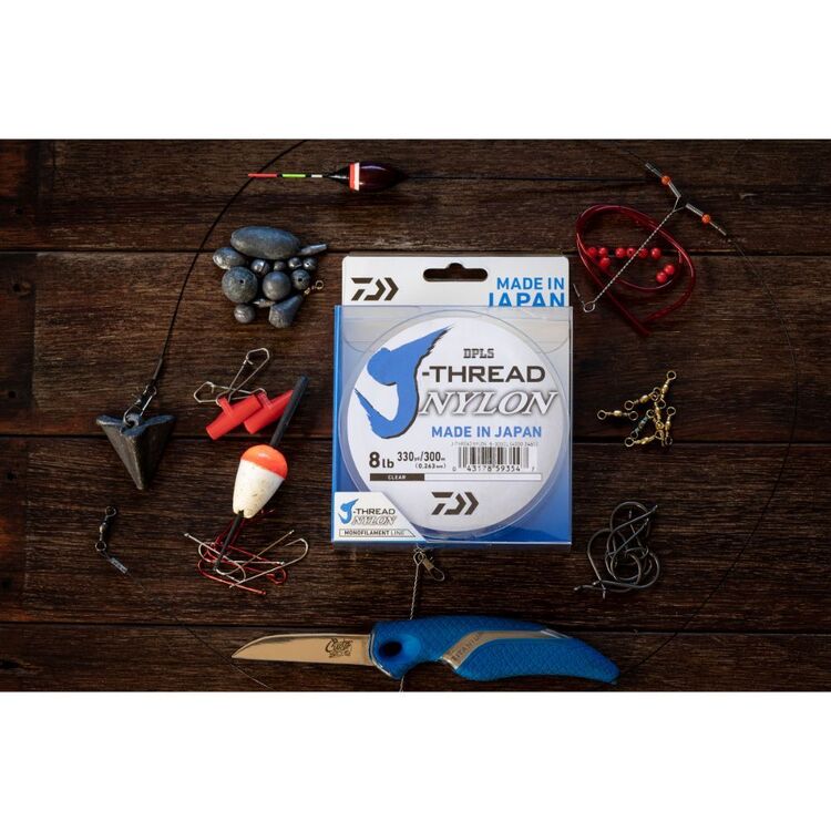 Daiwa J-Thread 10LB 300M Nylon Line Clear 10Lb/300M