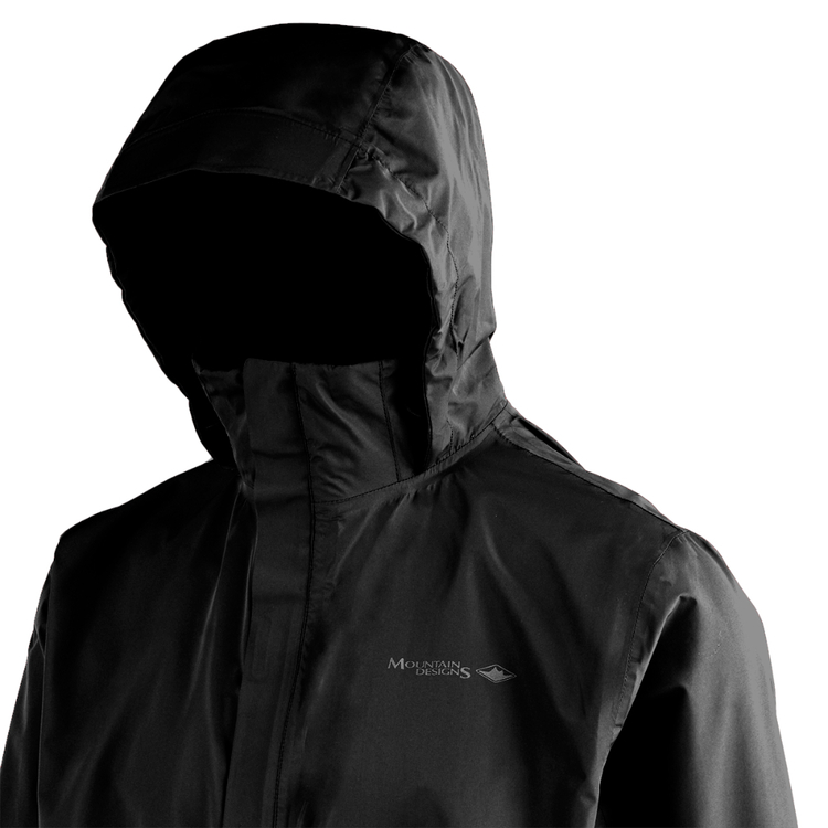 Mountain Designs Men's Nelson Rain Jacket Black