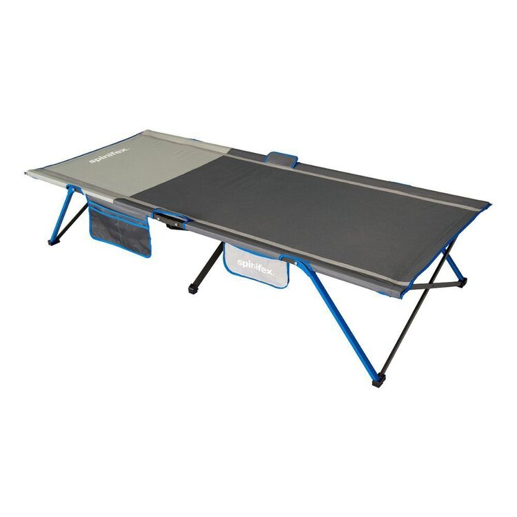 Spinifex Quick Fold X Large Camp Stretcher Blue & Grey