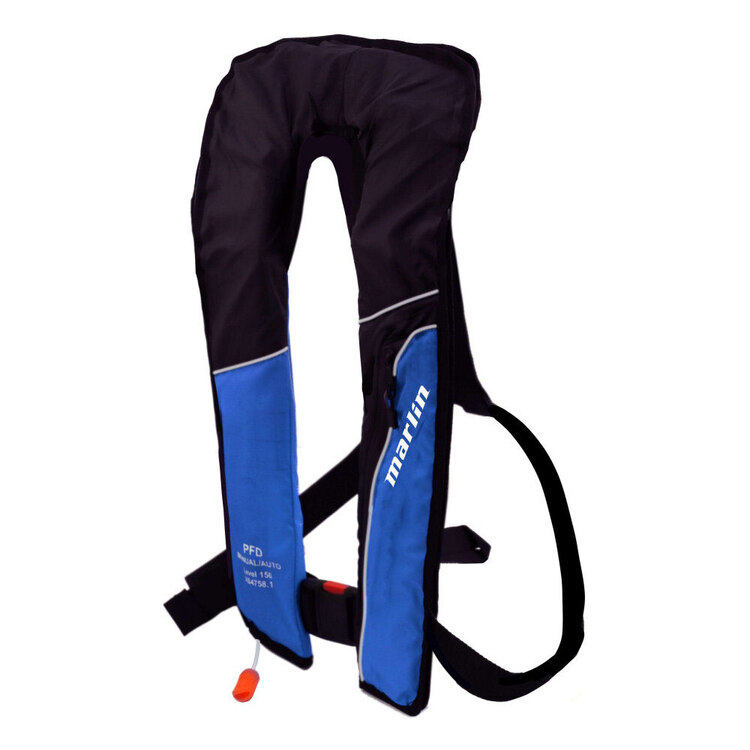 Marlin Adults' Inflatable Manual L150 PFD Blue