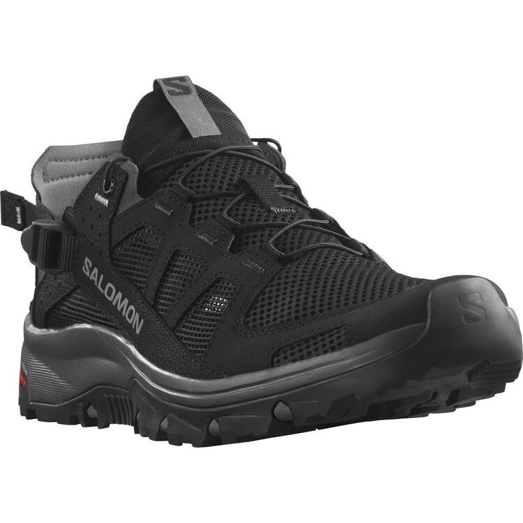 Salomon Men's Techamphibian 5 Sandal Black, Magnet & Monument