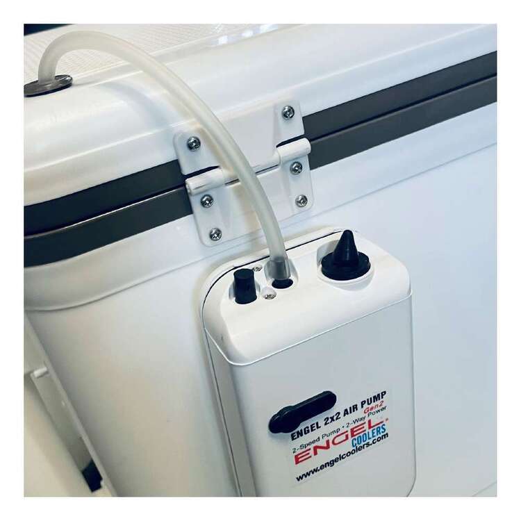 Alvey Engel Cooler Box + Rod Holders White