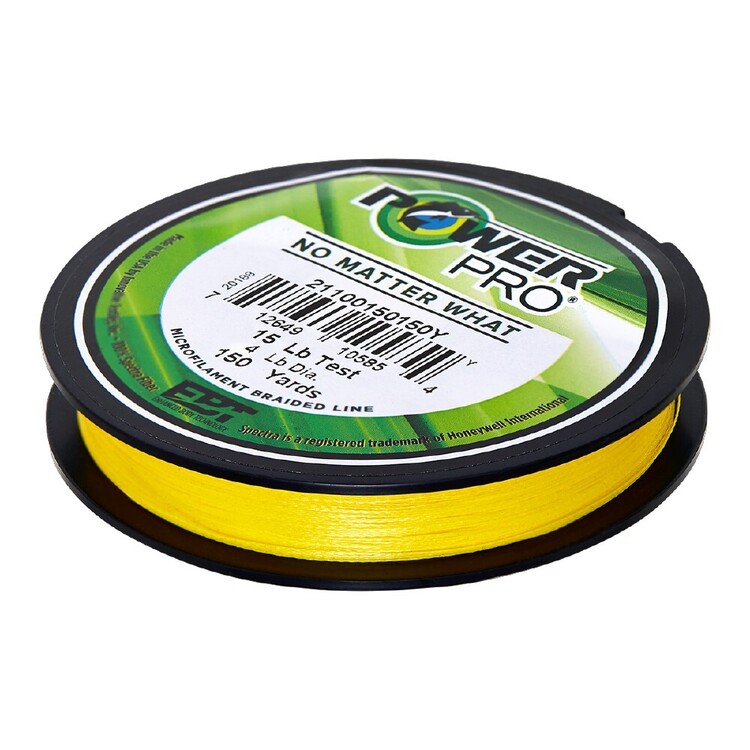 Power Pro Braid Line 150 Yard Spool Yellow