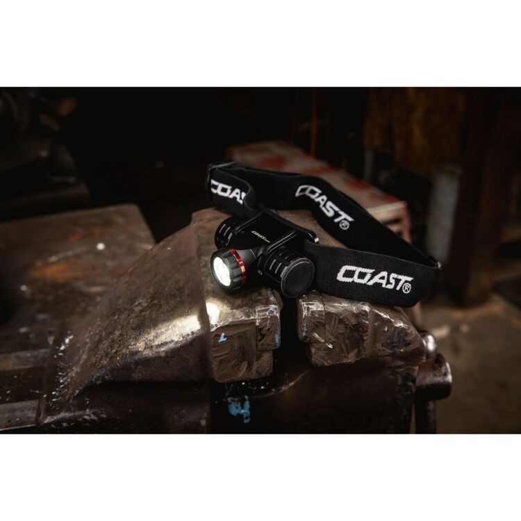 COAST Rechargeable Pure Beam Focusing LED Headlamp 400 Lumens Black