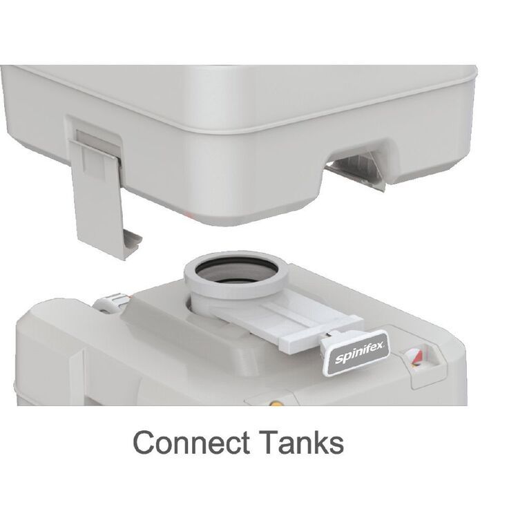 Spinifex 20L Deluxe Portable Toilet Grey 20 L