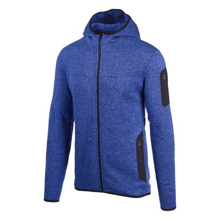 Cederberg Men's Mistral Hooded Zipped Fleece Jacket Blue