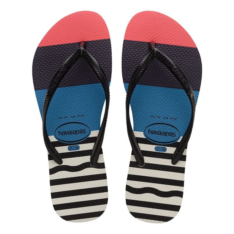 Havaianas Women's Slim Harmony Thongs White & Black