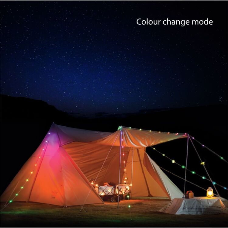 Dorcy 100 Lumens Solar Rechargeable String Lights Multicoloured 40 Lumens