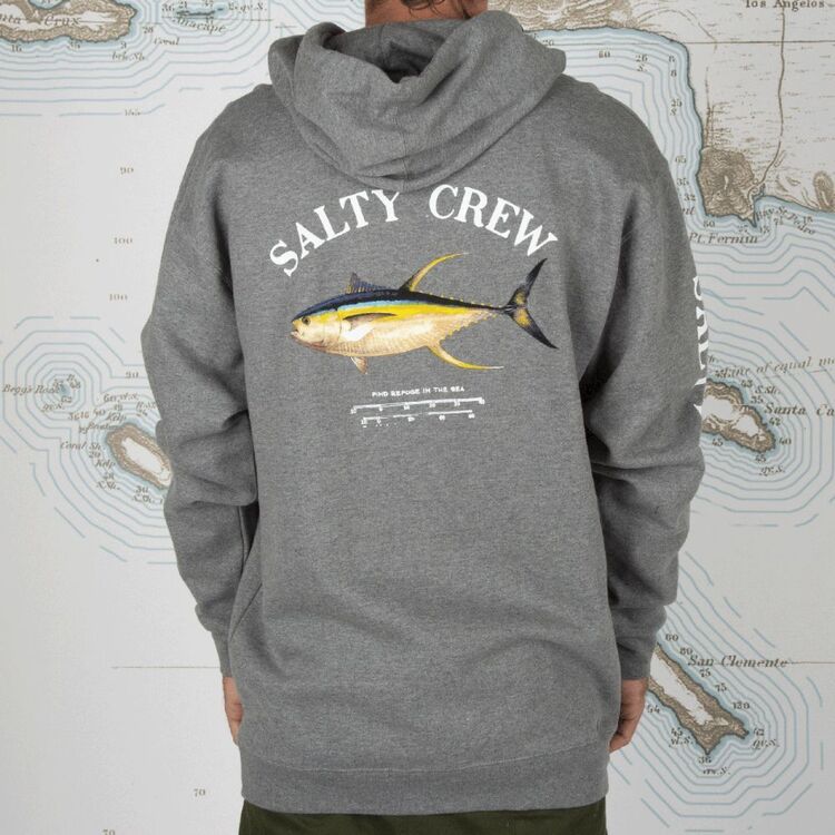 Salty Crew Ahi Mount Fleece Hoodie Gunmetal Heather