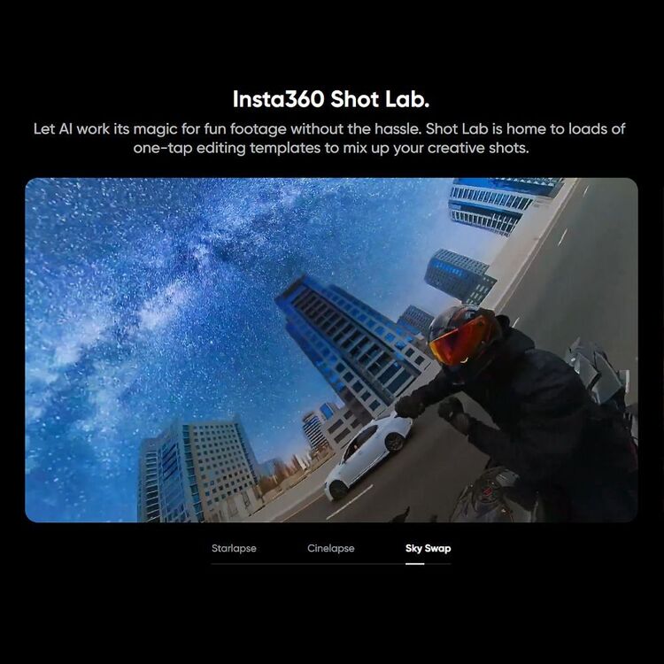 Insta360 ONE RS 1-Inch 360 Action Cam Black