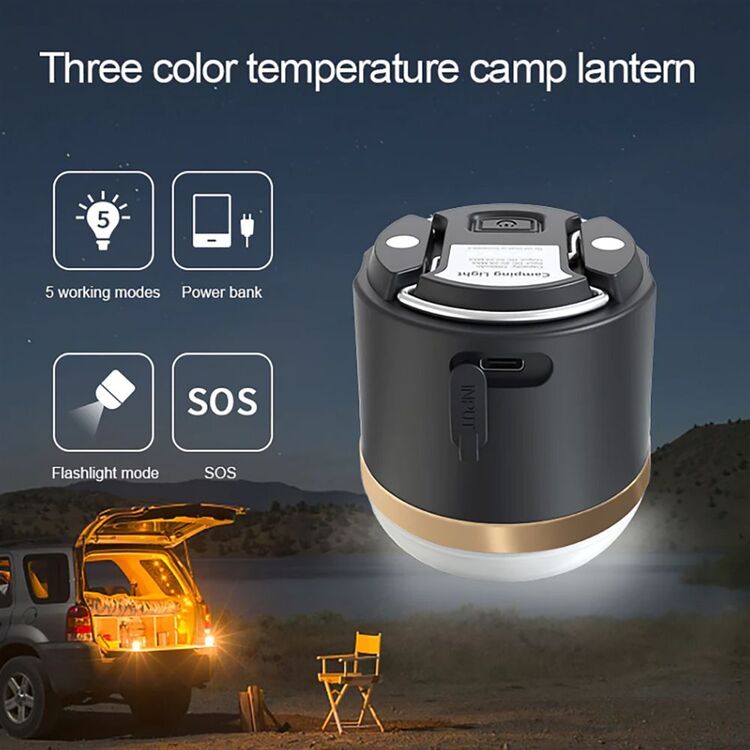 EcoFlow 600 Lumen Rechargeable Camping Lantern Black 600 Lumens