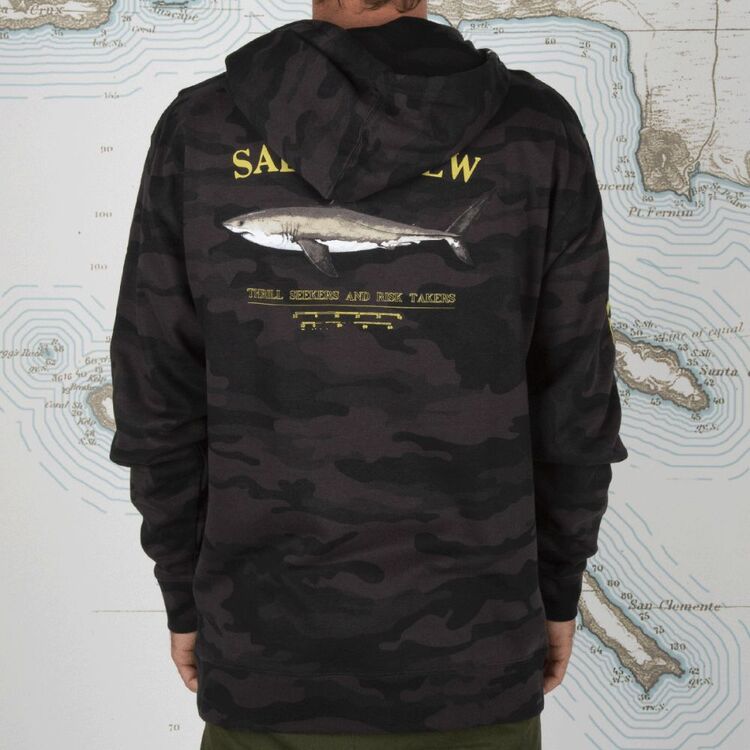 Salty Crew Bruce Fleece Hoodie Black Camo