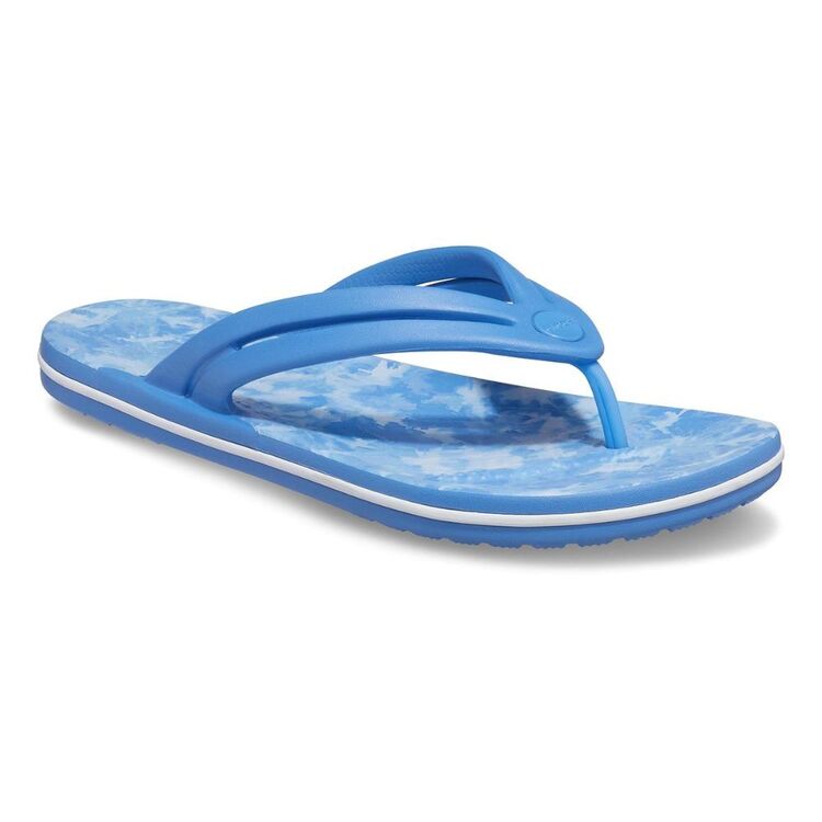 Crocs Women's Crocband Bleach Dye Thongs Pale Blue