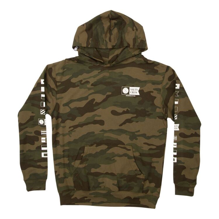 Salty Crew Alpha Flag Boys Fleece Hoodie Camo