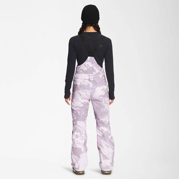The North Face Women's Freedom Bib Lav Fog Tonal Mountainscape Print