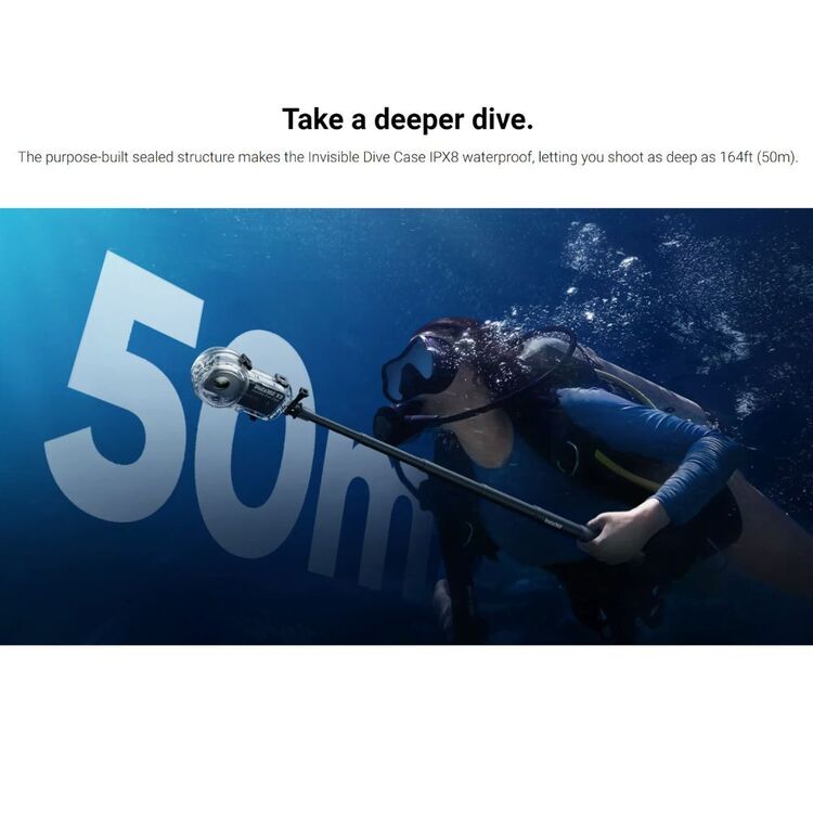 Insta360 X3 Invisible Dive Case Clear