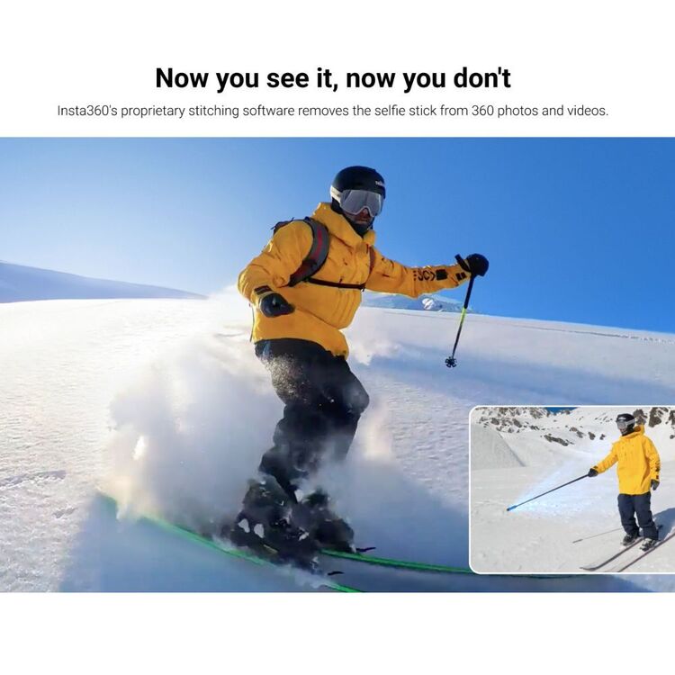 Insta360 114cm Invisible Selfie Stick Black 118 g