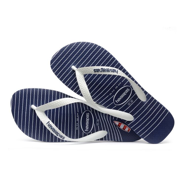Havaianas Men's Top Nautical Thongs Navy Blue & White