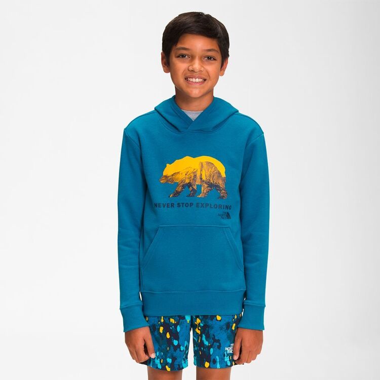 The North Face Boys' Camp Fleece Pullover Hoodie Banff Blue
