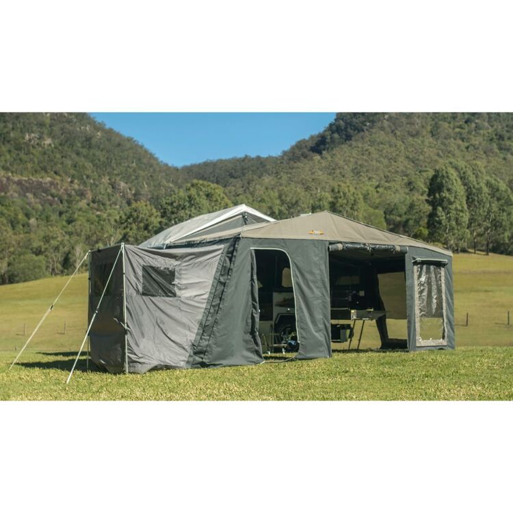 Austrack Savannah X Forward Fold Rear Slide Camper Trailer Grey