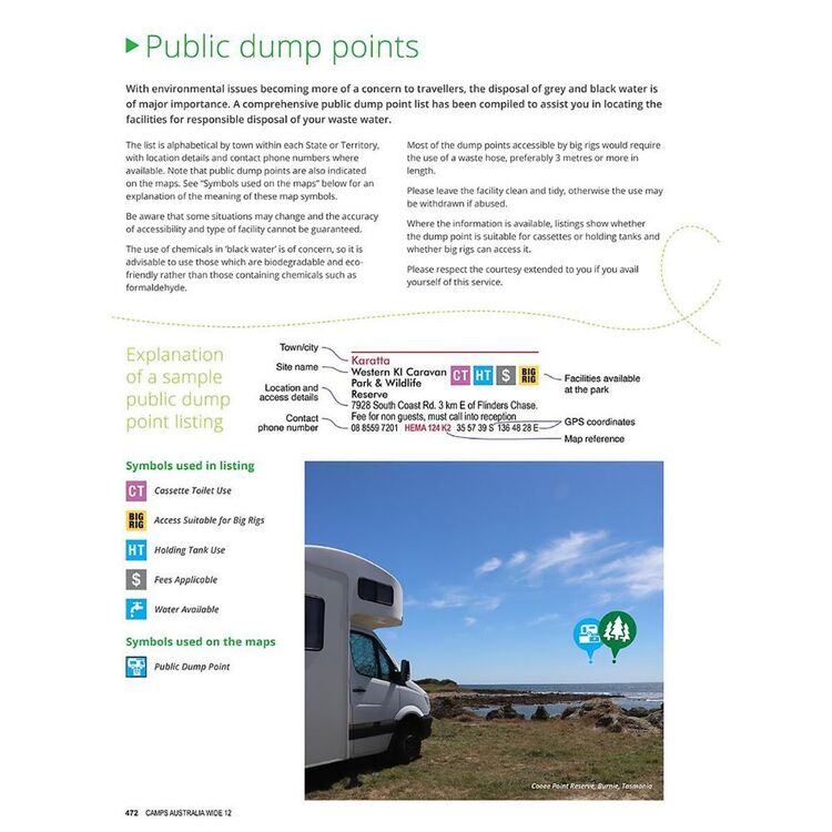 Camps 12 Australia Wide Free & Budget Camping Sites Guide Easy To Read Edition Multicoloured B4