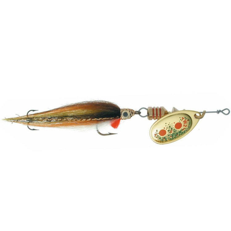 Mepps Aglia Streamer Spinner Lure Gold Streamer