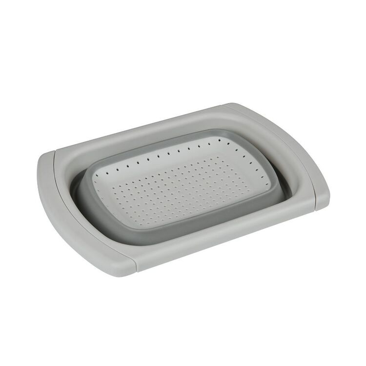 Pop Up Essentials Adjustable Colander Beige & Grey