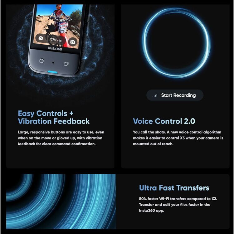 Insta360 ONE RS 1-Inch 360 Action Cam Black