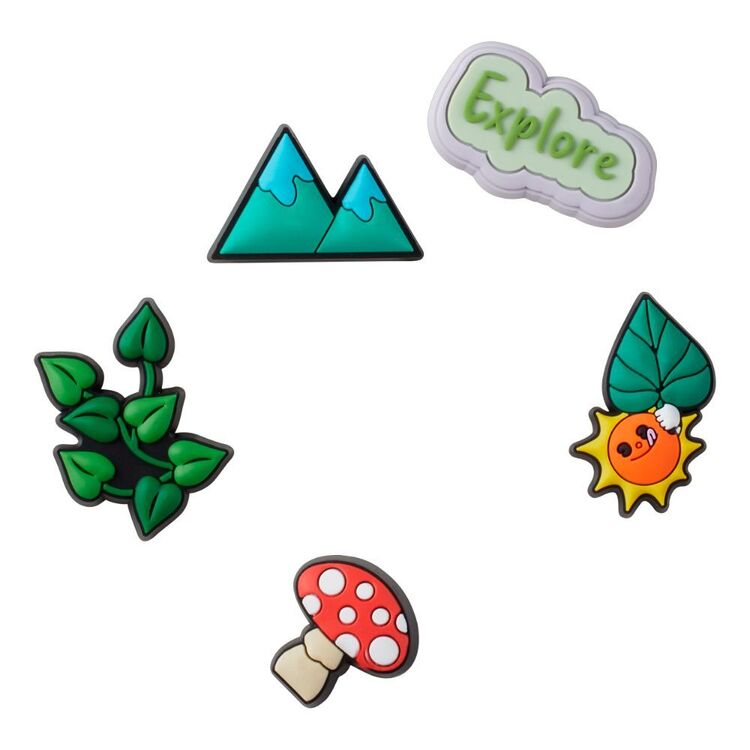 Crocs Explore Jibbitz 5 Pack Multicoloured