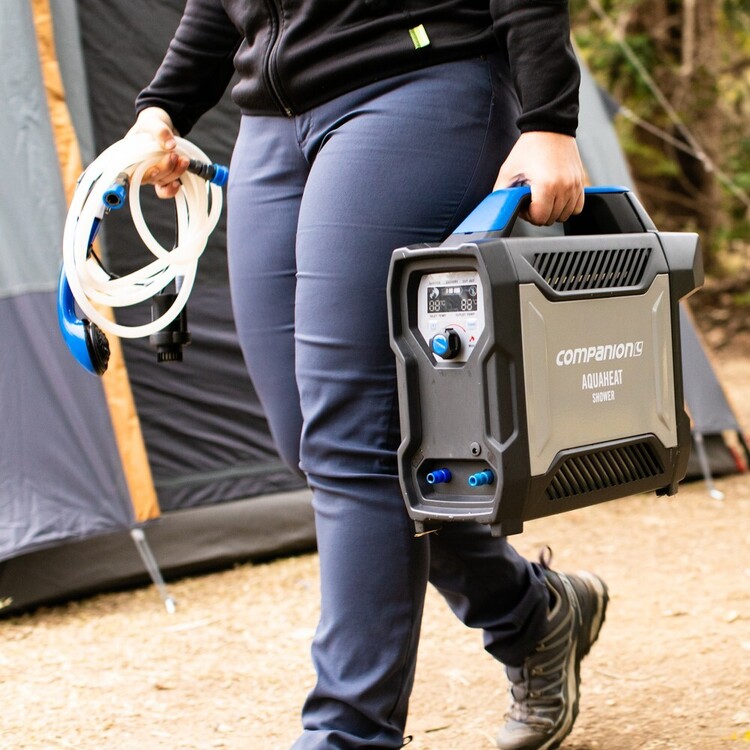 Companion Aquaheat Lithium Gas Camping Shower Grey