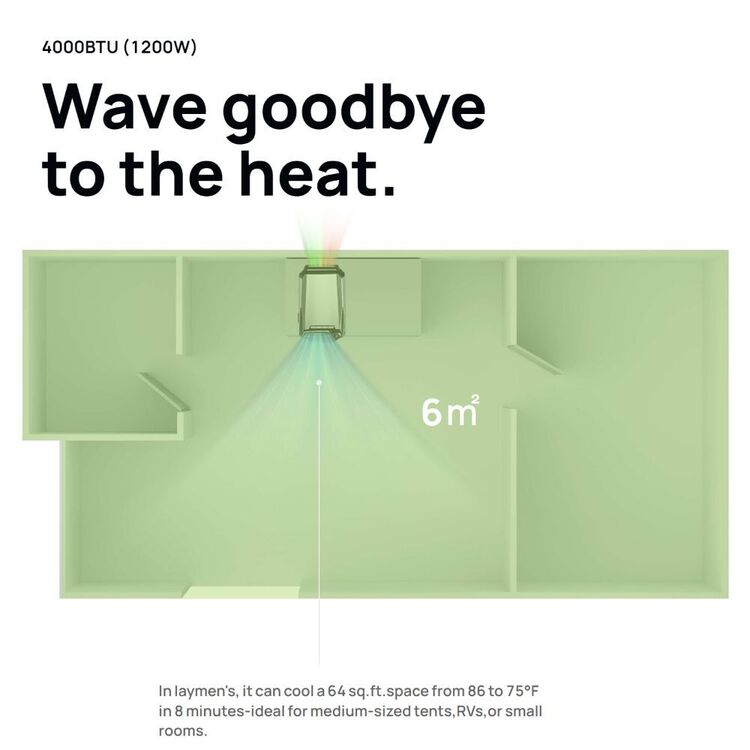 EcoFlow Wave Portable Air Conditioner Black & Grey