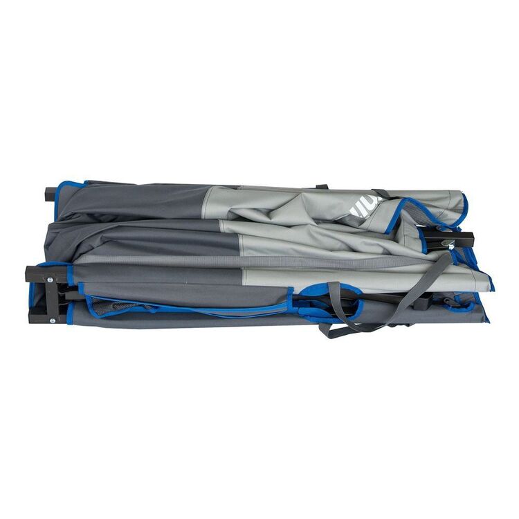 Spinifex Quick Fold Queen Camp Stretcher Blue & Grey