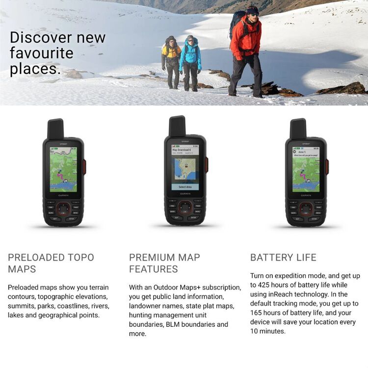 Garmin Handheld GPSMap 67i GPS Handheld and Satellite Communicator Orange & Black
