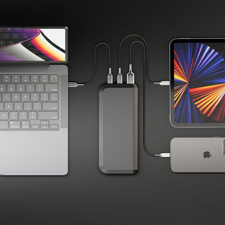 Cygnett ChargeUp ProSeries 25,000mAH Laptop Power Bank Black 25K