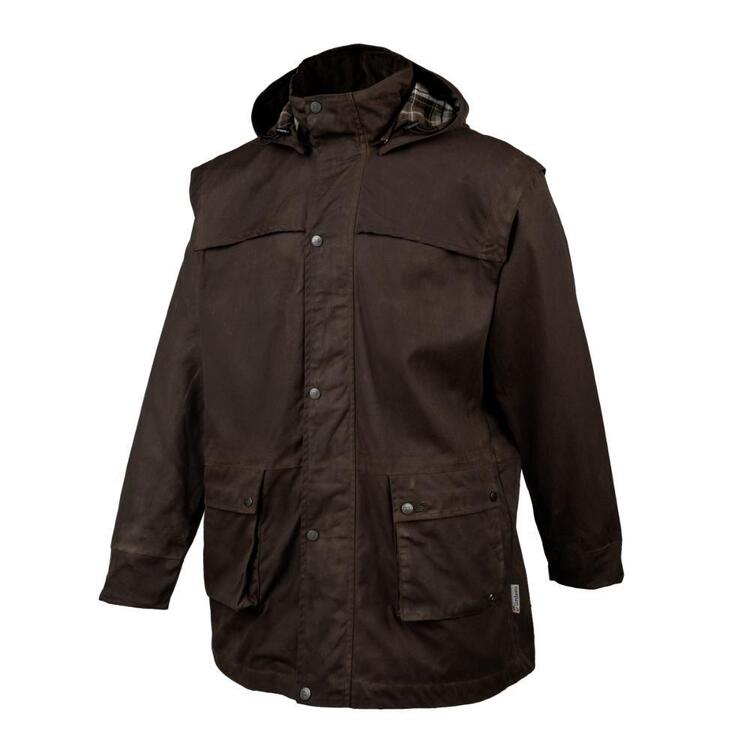 Gondwana Men's Plus Size Outback Oilskin Jacket Dark Olive